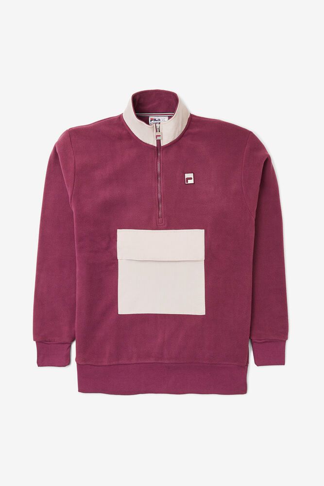 Fila Sweatshirt Kenny 1/2 Zip Mens Pink - India WLH-712830